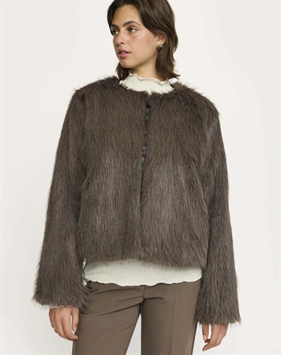 Soft Rebels - SREstelle Faux Fur Jakke - Falcon